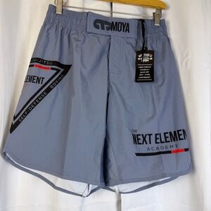 Moya Brand Co Next Element Academy MMA Jiu Jitsu Fight Shorts Gray Mens 32 NEW